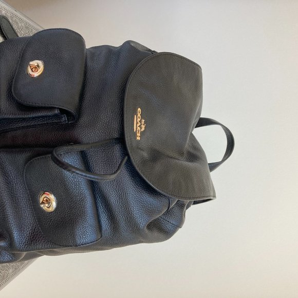 Coach Pebbled Leather Backpack